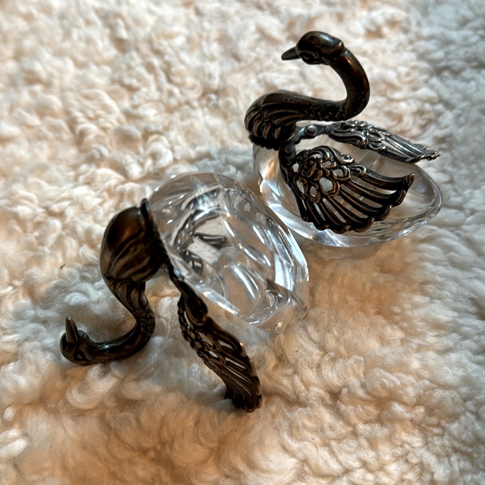 Set of crystal and sterling silver salt/pepper - Picture 4 of 4